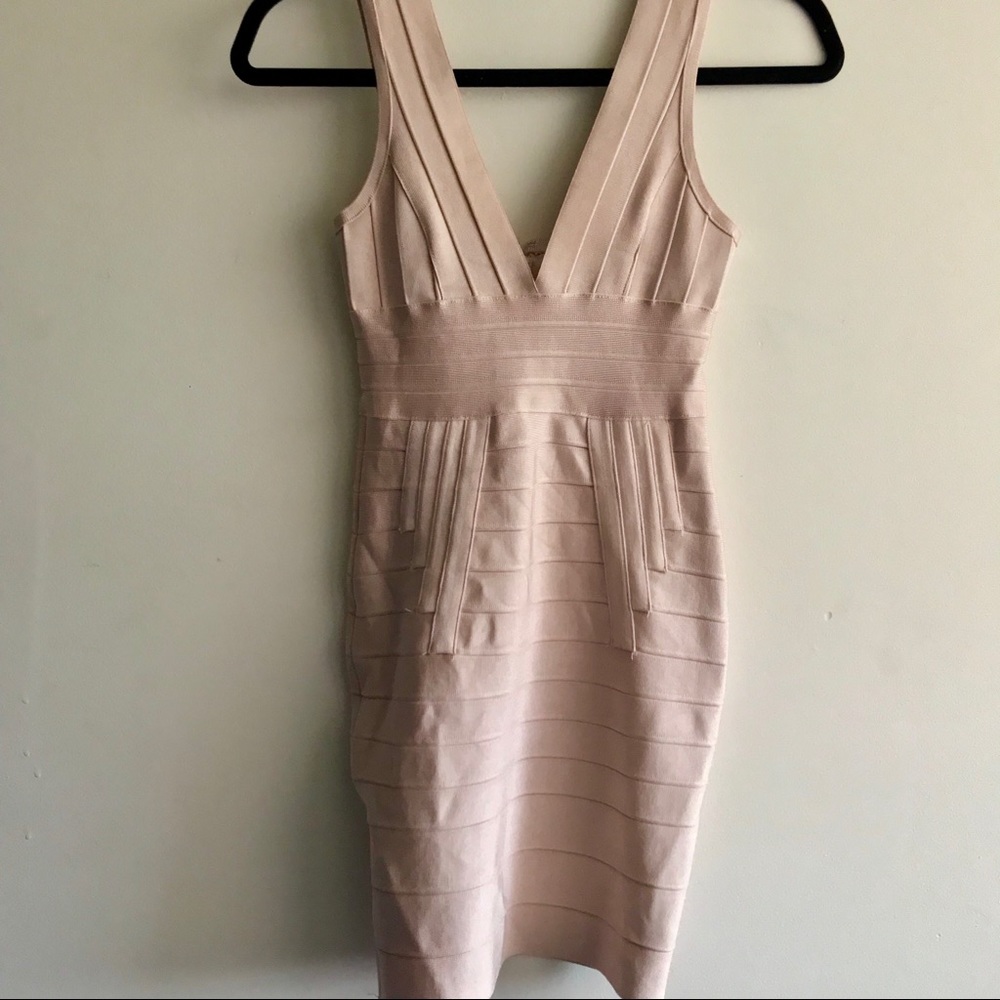 Light pink bandage, super slimming dress!